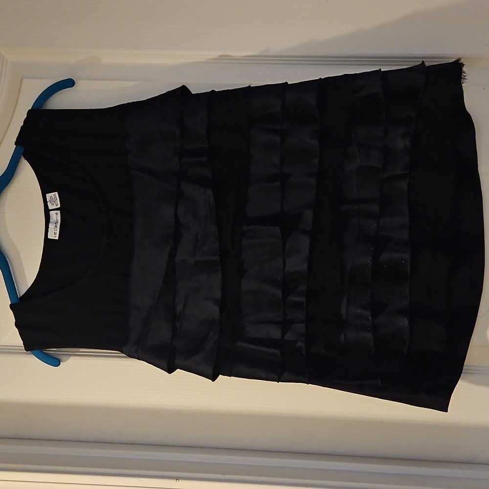 Liz Claiborne Black Ruffle Blouse